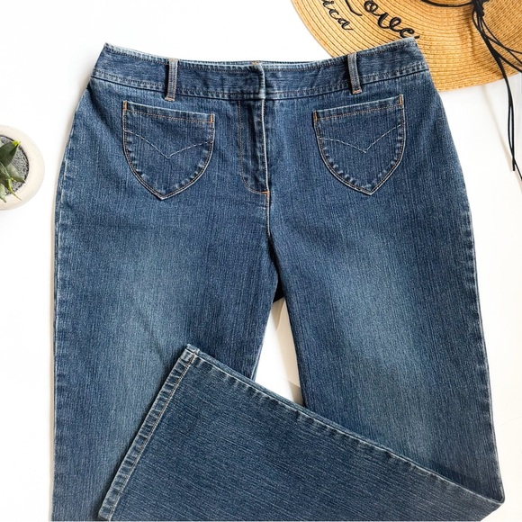 Ann Taylor Loft petites pocket front bootcut jean 6 petite ❤️ - Picture 2 of 7